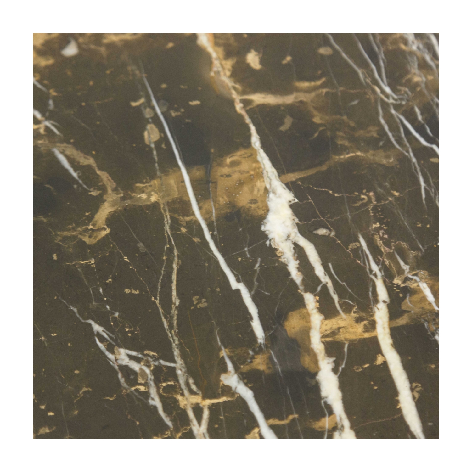 ALL MARBLE YUVARLAK SİYAH & ALTIN SEHPA