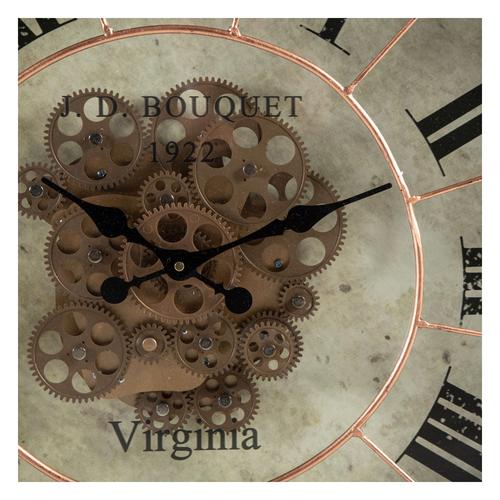  TOULON METAL YUVARLAK DUVAR SAATİ BAKIR ÇARK 80CM