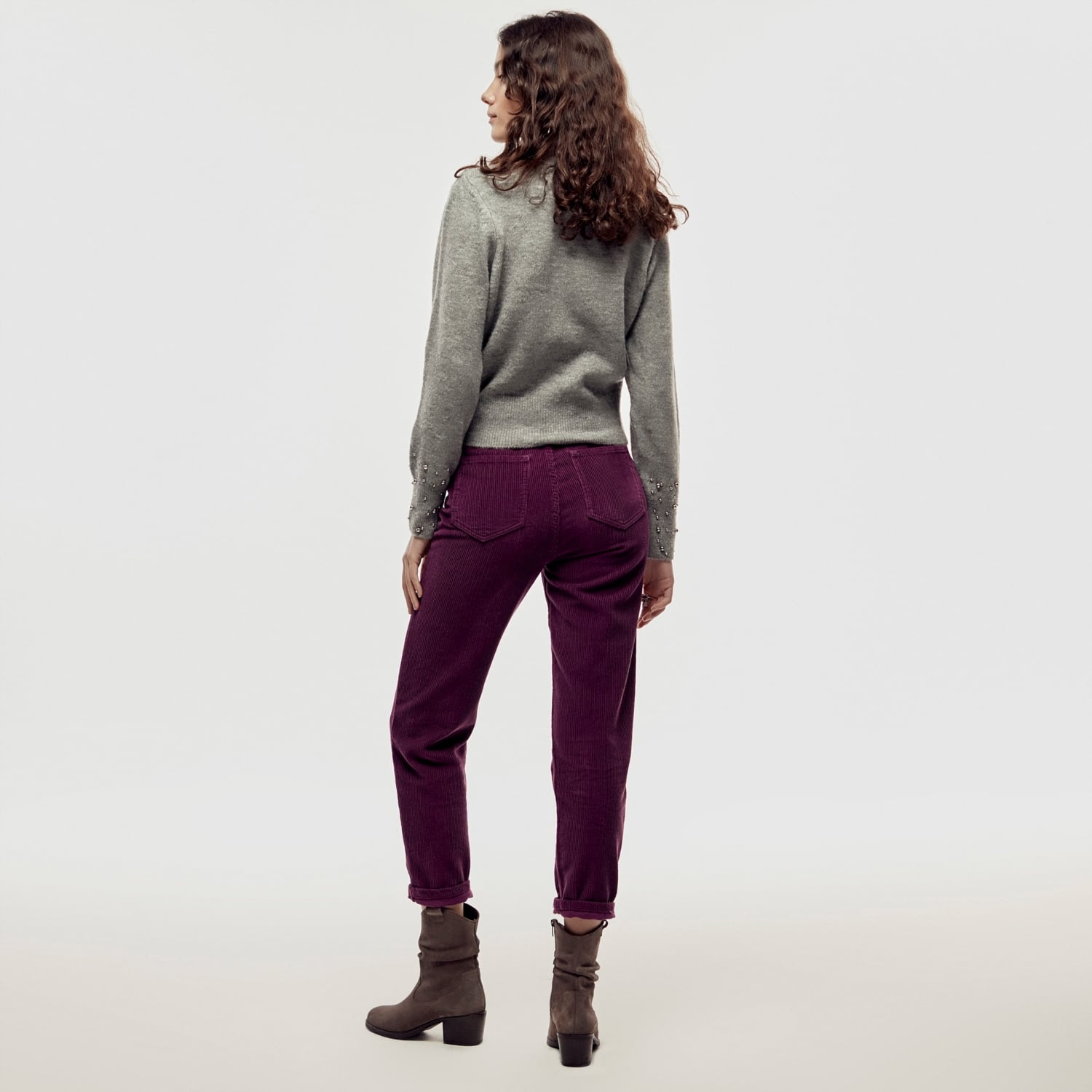 BİSİKLET YAKA İNCİLİ KAZAK