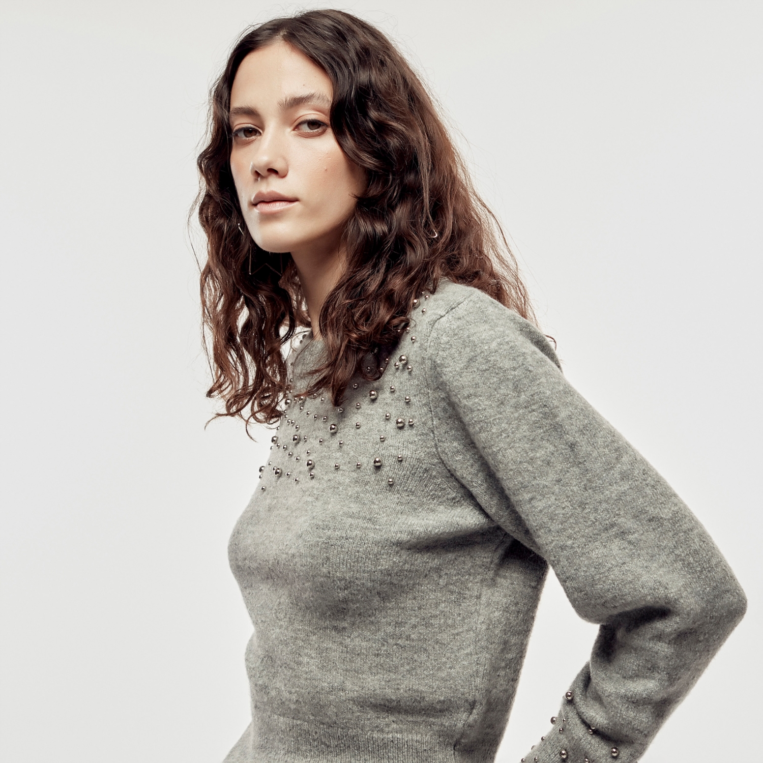 BİSİKLET YAKA İNCİLİ KAZAK