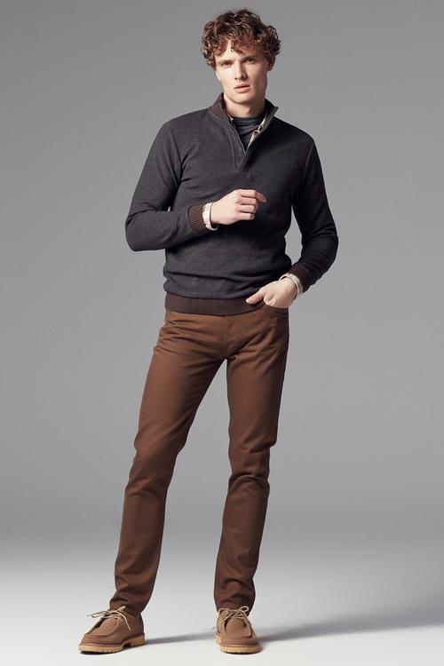  DİK YAKA PAMUKLU SWEATSHIRT