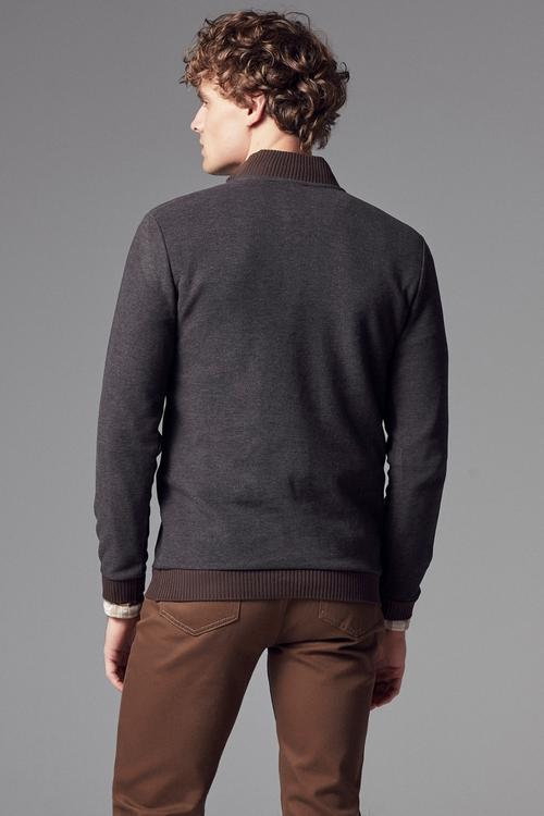  DİK YAKA PAMUKLU SWEATSHIRT