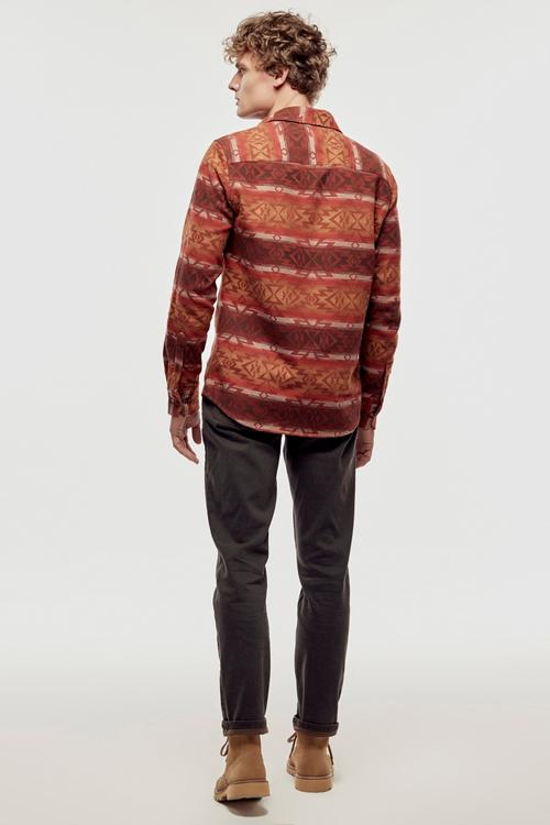  ETNİK DESENLİ PAMUK GÖMLEK