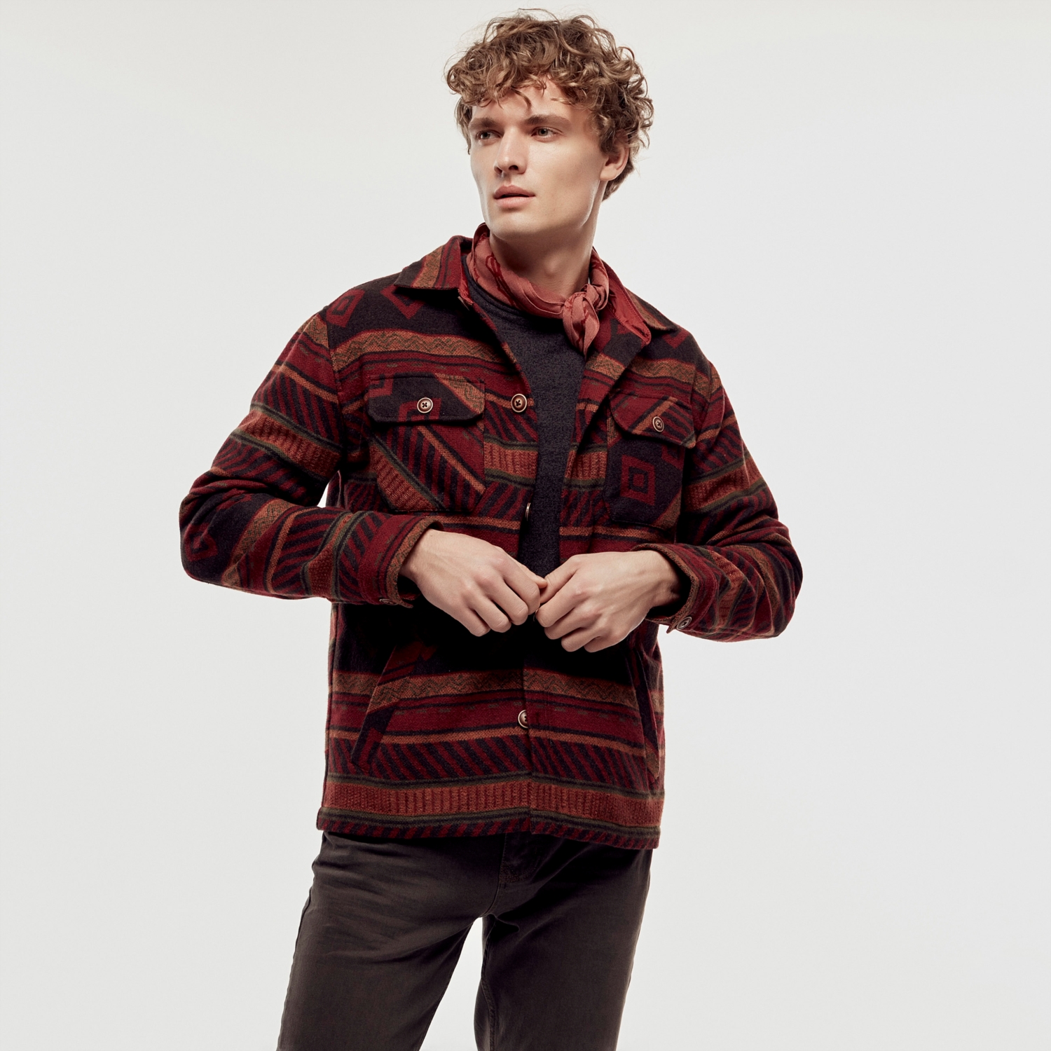 ETNİK DESENLİ CEKET