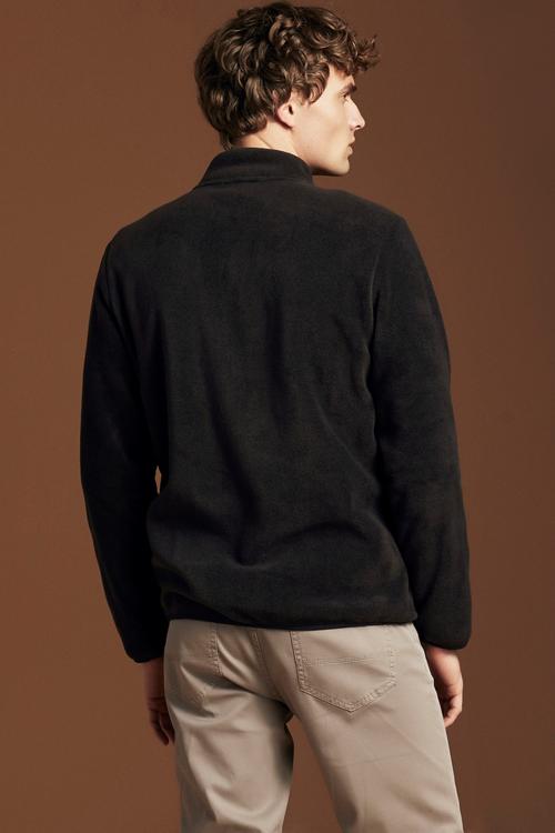  DİK YAKA FERMUARLI POLAR SWEATSHIRT