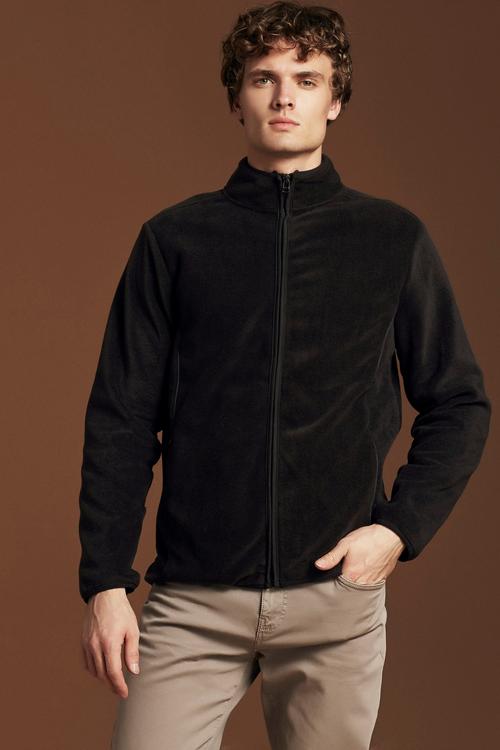  DİK YAKA FERMUARLI POLAR SWEATSHIRT