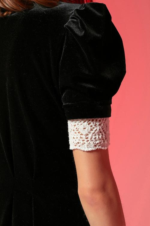  KADİFE MİNİ ELBİSE