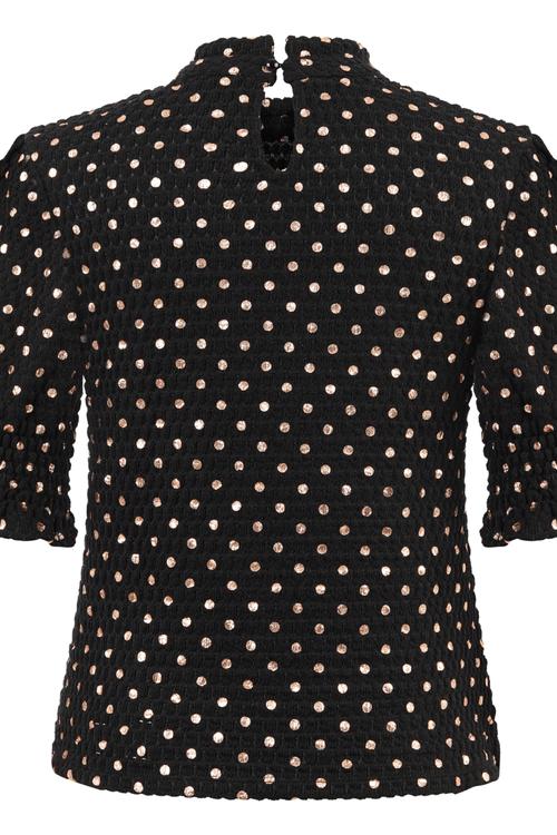  DİK YAKA PUANTİYELİ BLUZ