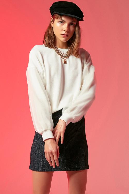  TÜL BALON KOLLU SWEATSHIRT