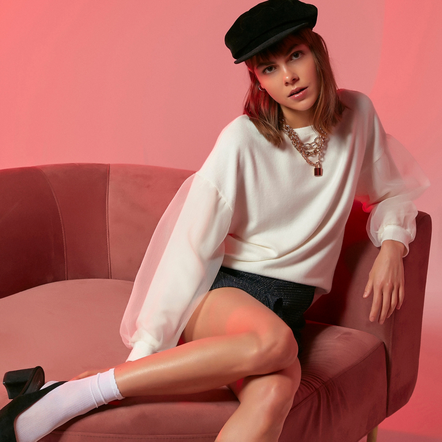 TÜL BALON KOLLU SWEATSHIRT