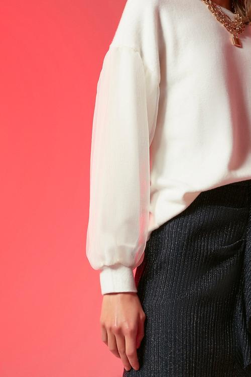  TÜL BALON KOLLU SWEATSHIRT