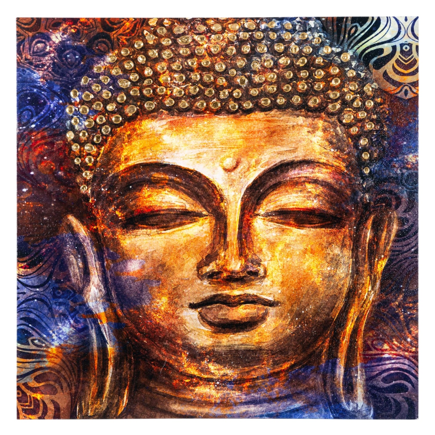 BUDA II DOKULU-VARAKLI KANVAS TABLO 80X80CM