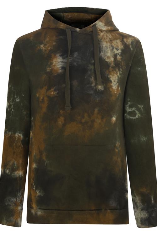  TIE DYE BASKILI KAPÜŞONLU SWEATSHIRT