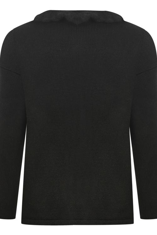  DANTEL YAKA DÜĞMELİ TRİKO HIRKA