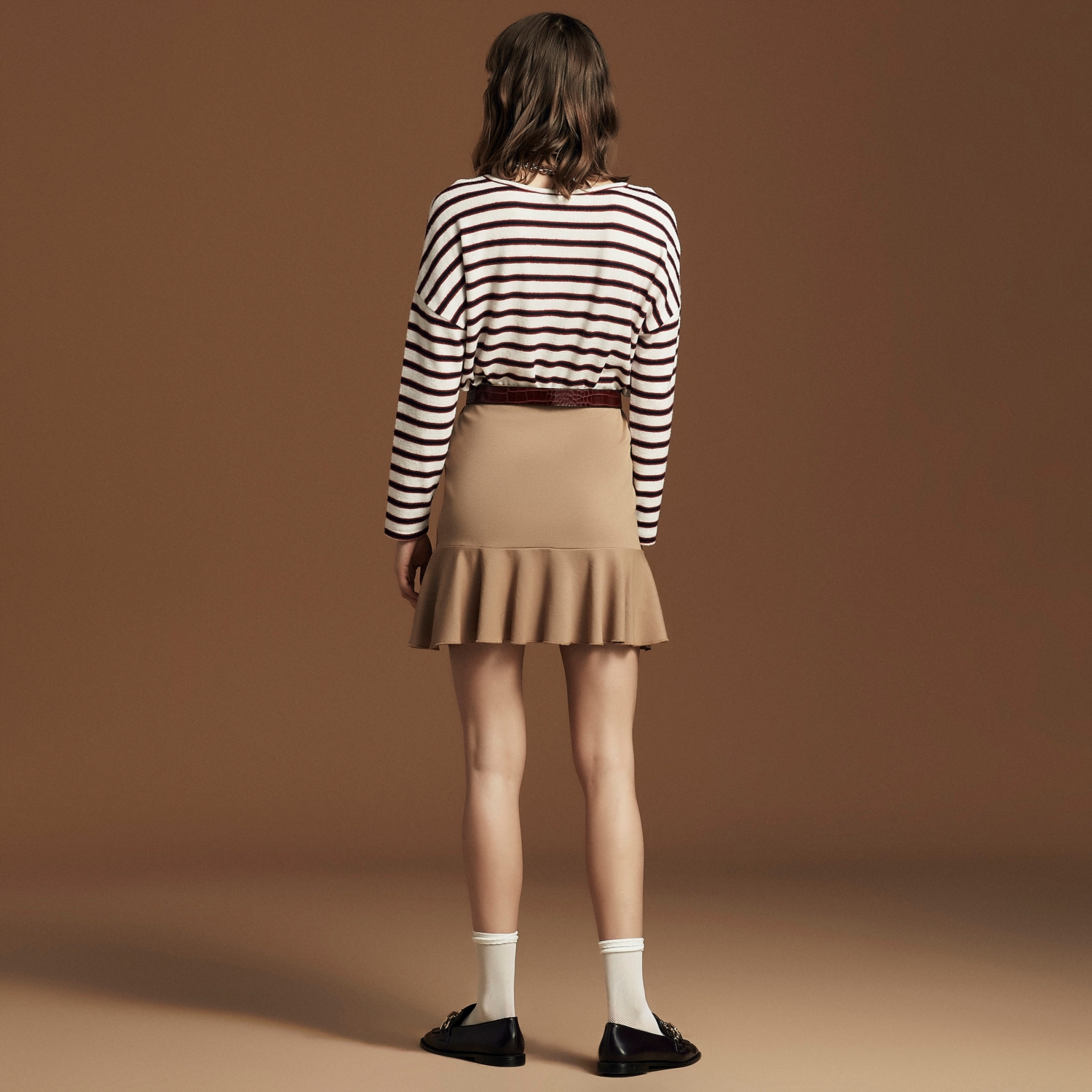 ÇİZGİLİ BİSİKLET YAKA SWEATSHIRT