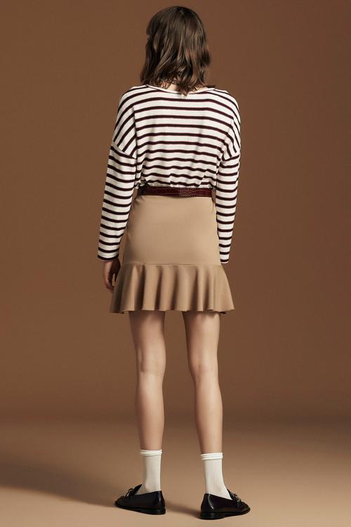  ÇİZGİLİ BİSİKLET YAKA SWEATSHIRT