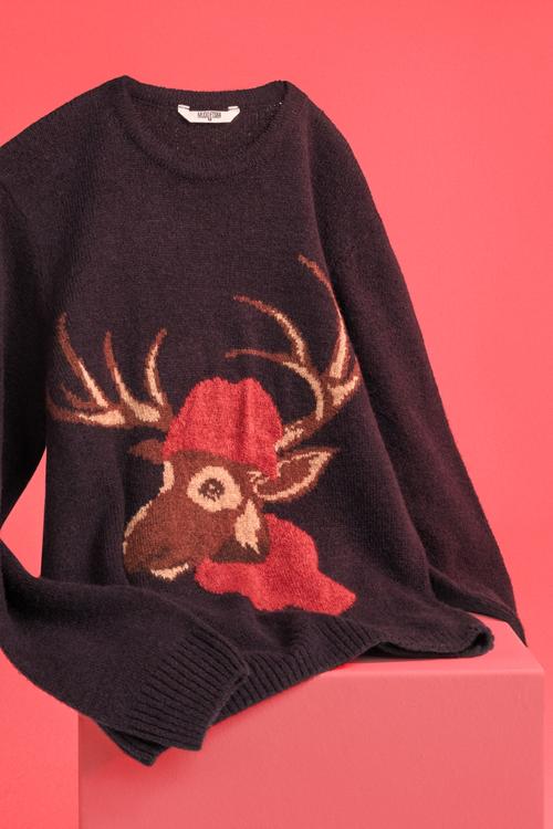  GEYİK DESENLİ UNISEX BİSİKLET YAKA KAZAK