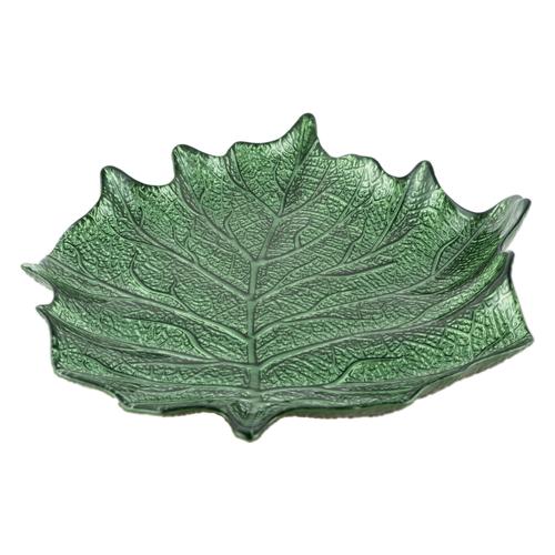  LEAF DEKORATİF TABAK YEŞİL 40CM