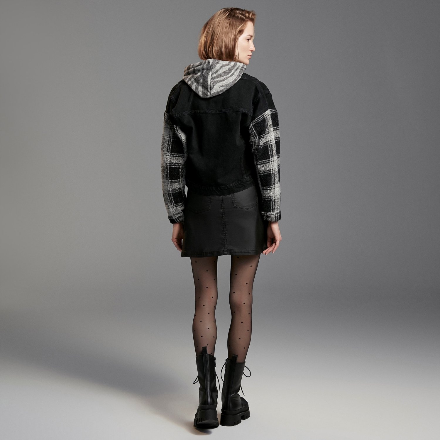 EKOSE DETAYLI JEAN CEKET