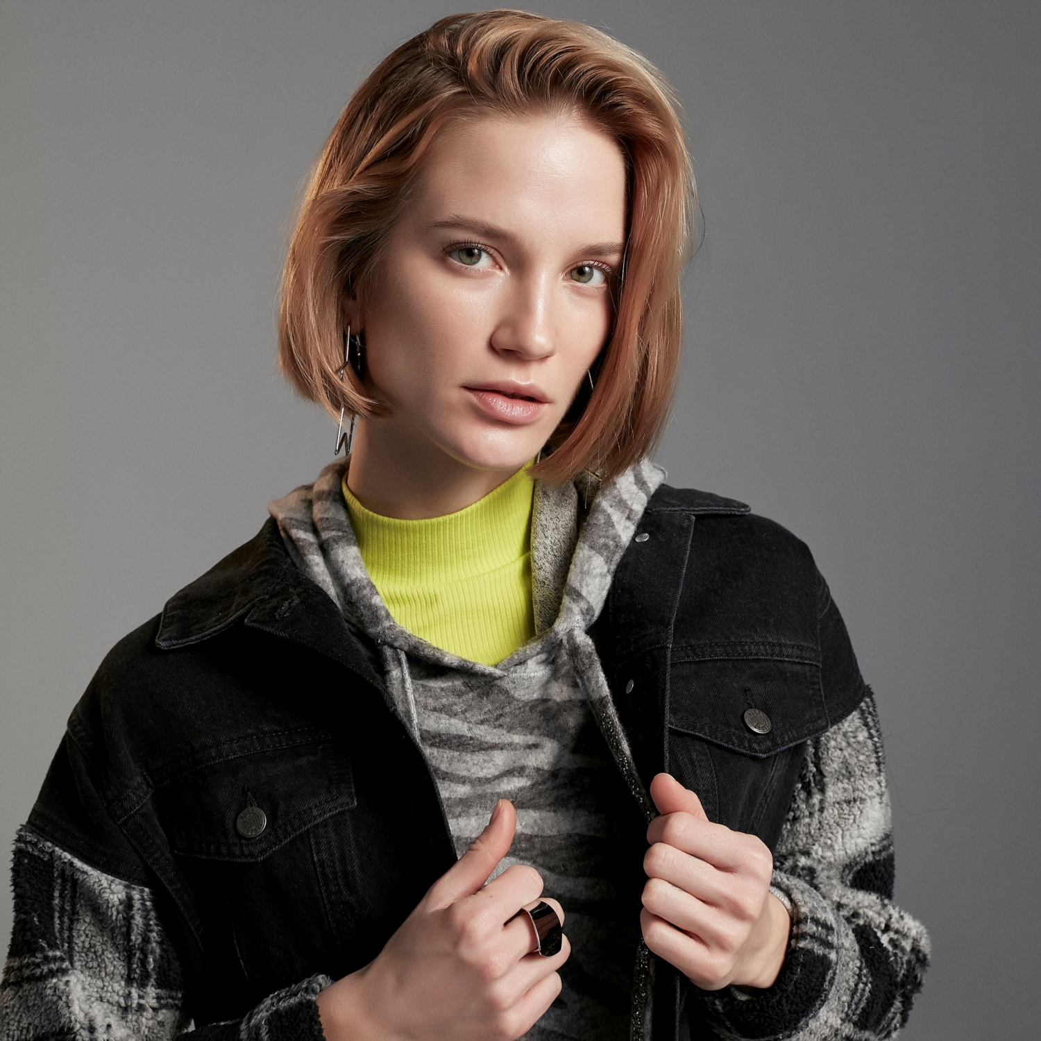 EKOSE DETAYLI JEAN CEKET