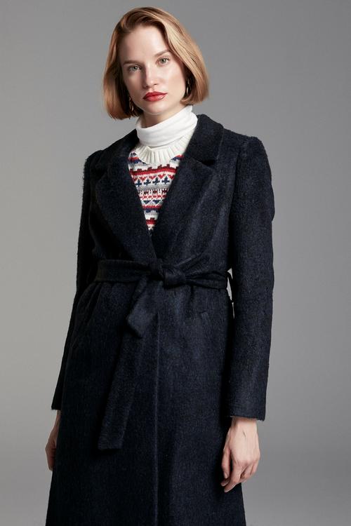  BELDEN KUŞAKLI TÜYLÜ UZUN KABAN