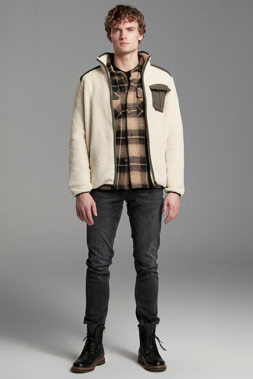  DİK YAKA PELUŞ CEKET