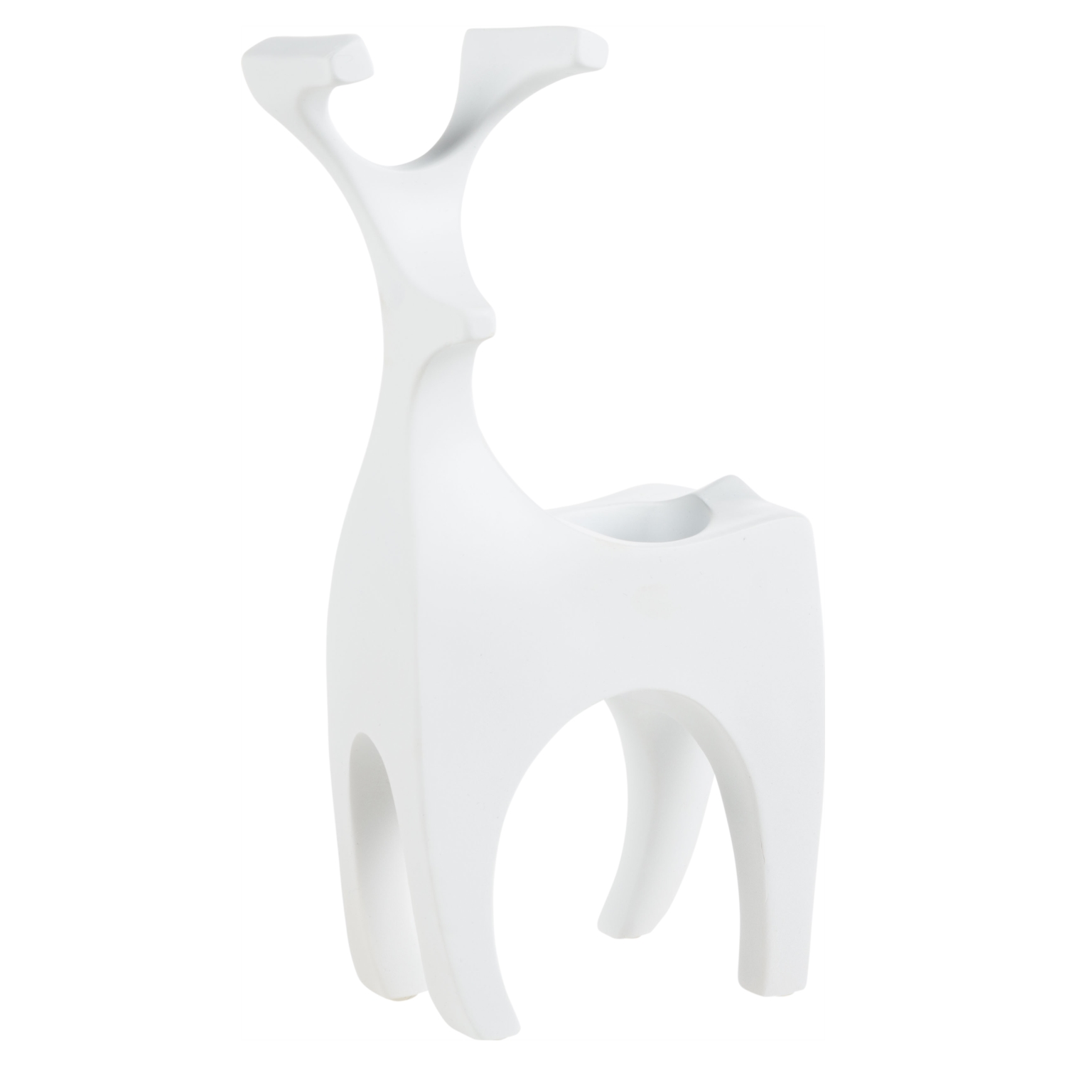 TEALIGHT GEYİK MUMLUK BEYAZ 14X8X26CM