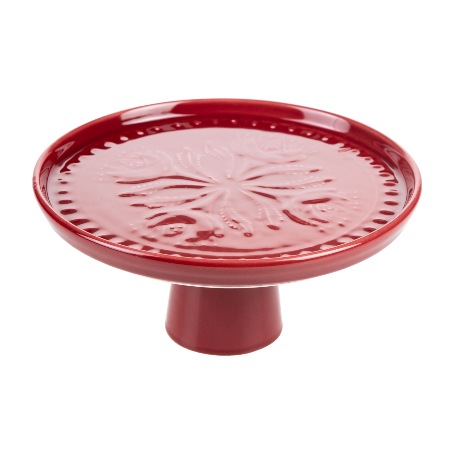 JULIA AYAKLI SUNUM TABAĞI BORDO