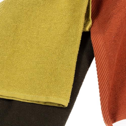  TARÇIN-YAĞ YEŞİLİ-HAKİ 3'LÜ EL HAVLUSU 30X30 CM