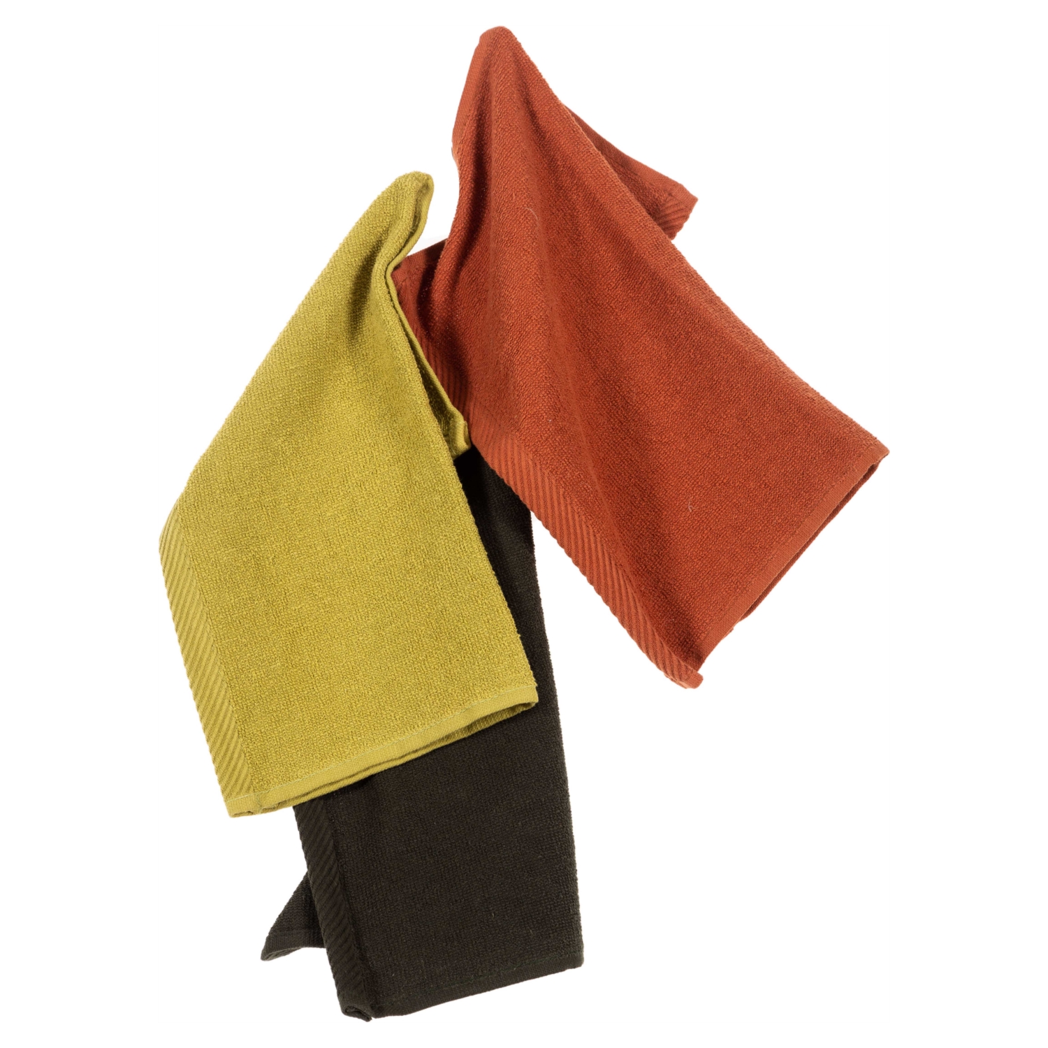 TARÇIN-YAĞ YEŞİLİ-HAKİ 3'LÜ EL HAVLUSU 30X30 CM