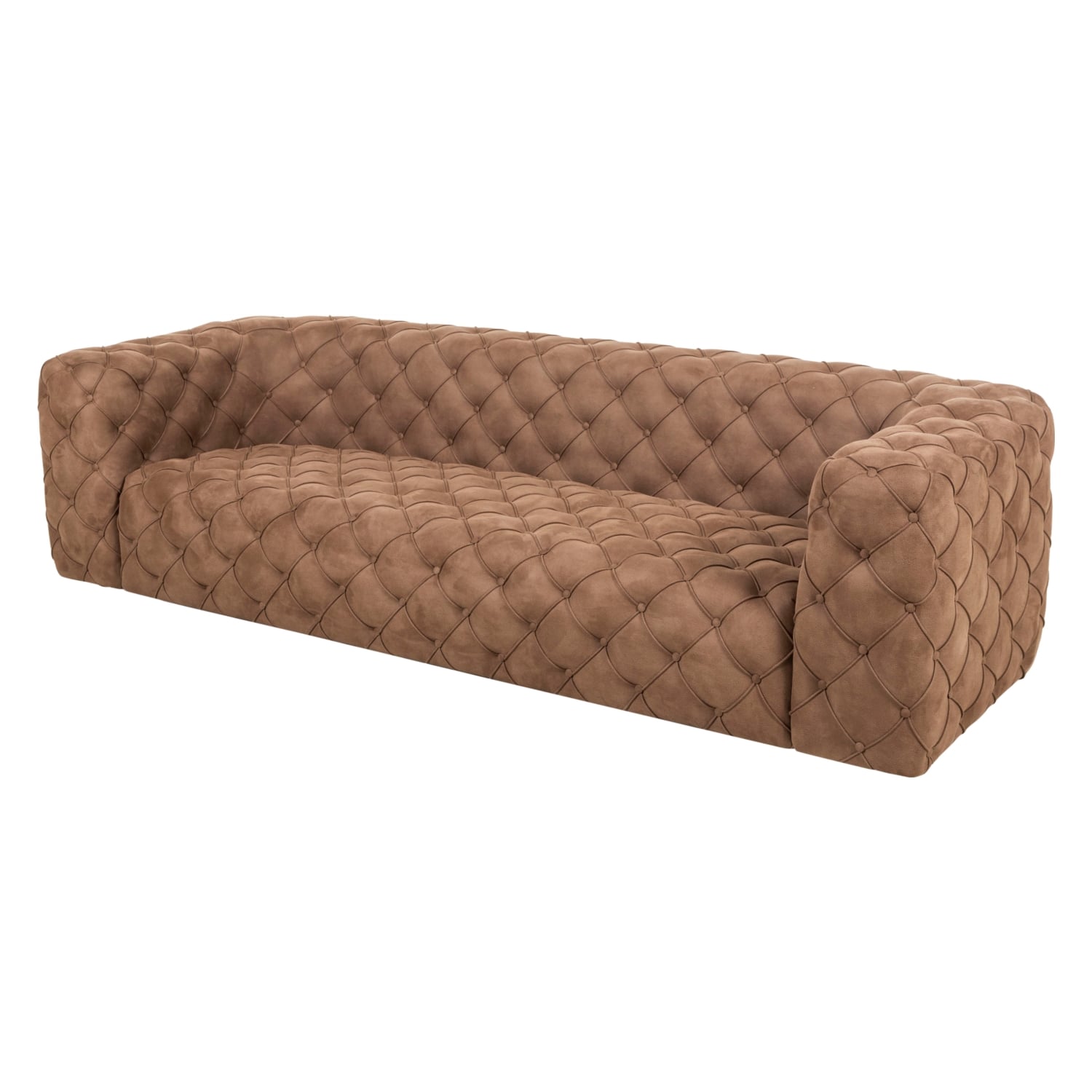 MANHATTAN KAHVE NUBUK ÜÇLÜ CHESTER KOLTUK