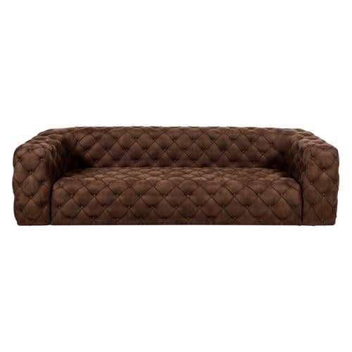  MANHATTAN KOYU KAHVE NUBUK ÜÇLÜ CHESTER KOLTUK