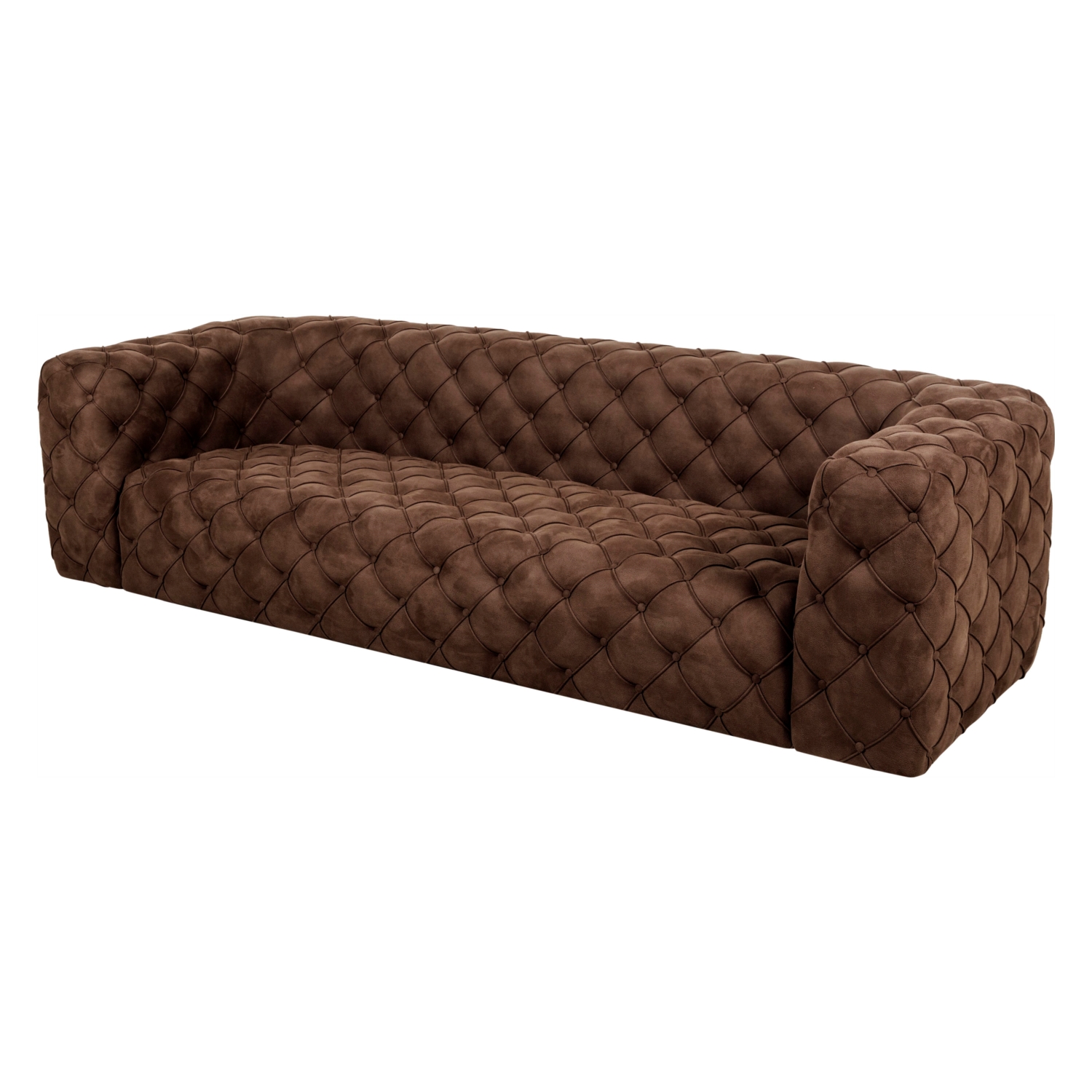 MANHATTAN KOYU KAHVE NUBUK ÜÇLÜ CHESTER KOLTUK