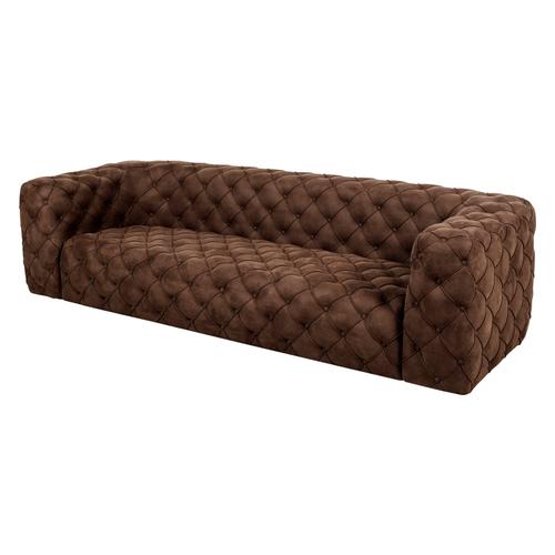  MANHATTAN KOYU KAHVE NUBUK ÜÇLÜ CHESTER KOLTUK