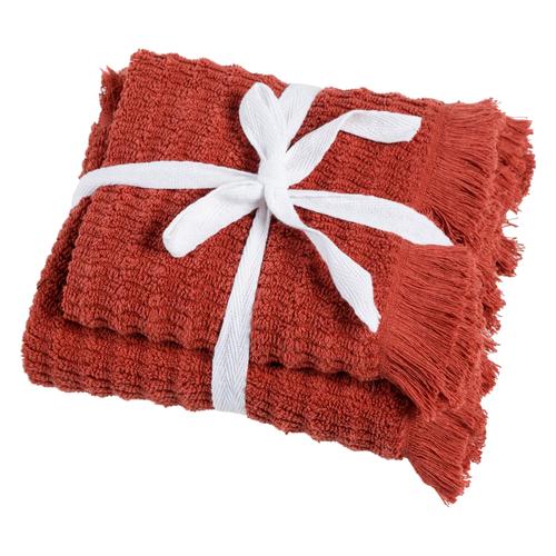  GEETA KİREMİT 2'Lİ EL VE YÜZ HAVLUSU SETİ