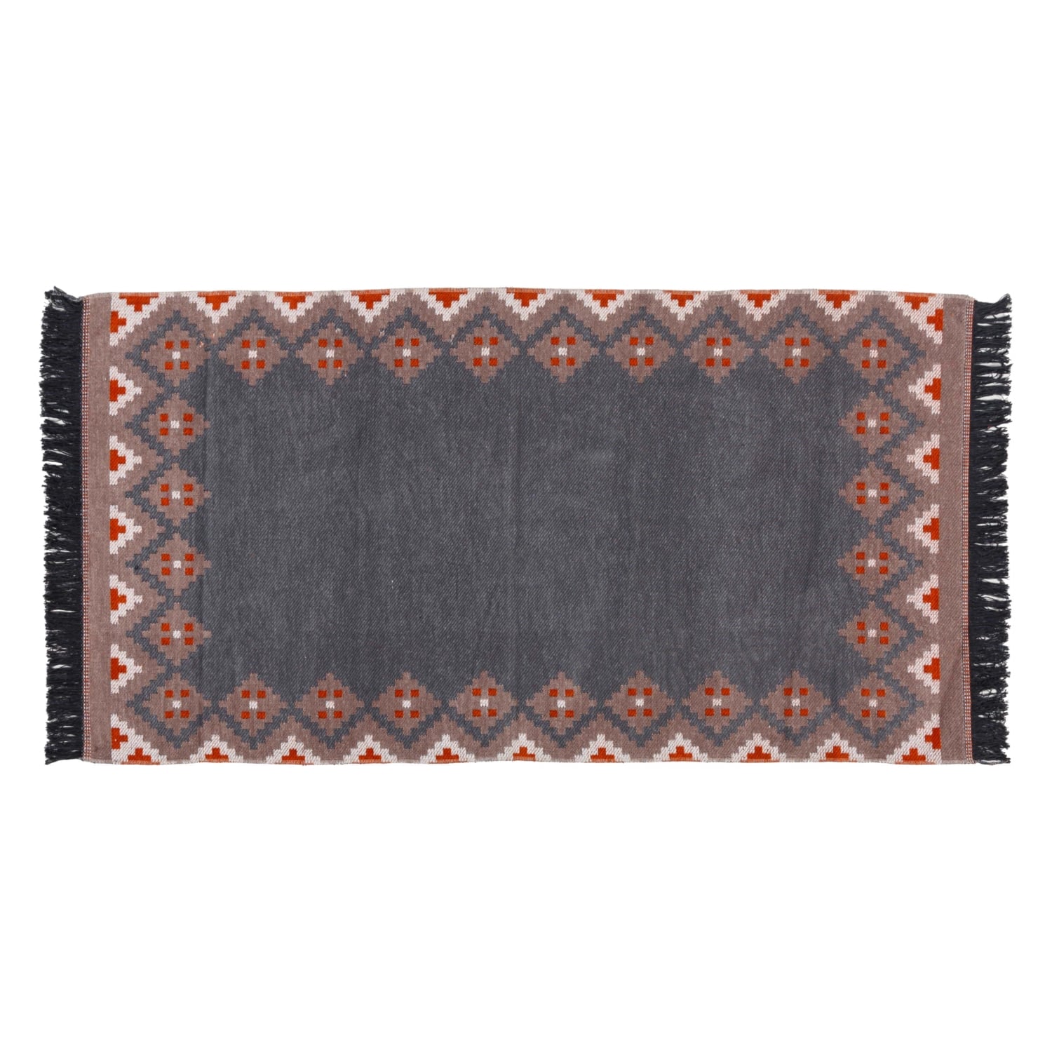 ETNİK ÇİFT TARAFLI KİLİM SARI GRİ 80X150CM