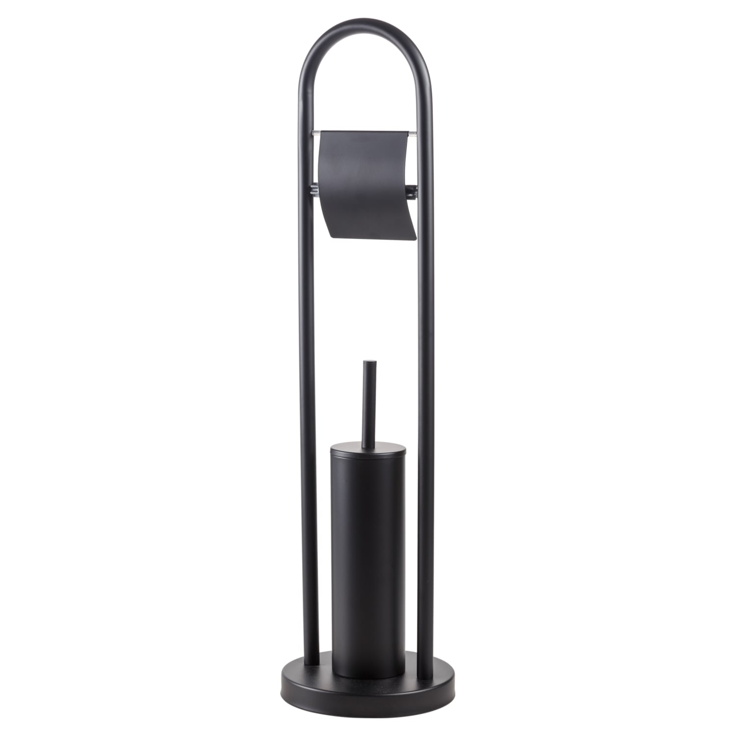 AYAKLI TUVALET FIRÇALIK-KAĞITLIK SİYAH