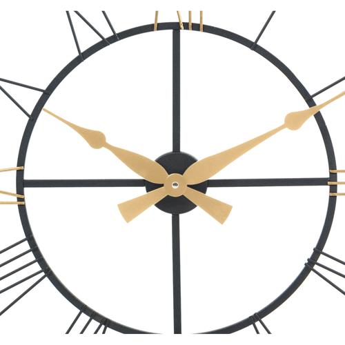  IRON DUVAR SAATİ MAT SİYAH-GOLD 93 CM