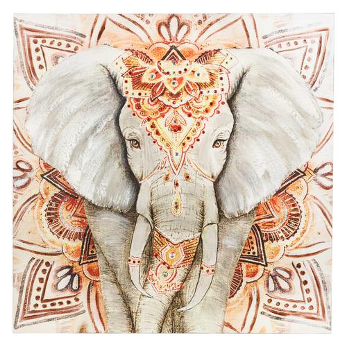  MANDALA ELEPHANT YAĞLIBOYA TABLO 100X100 CM