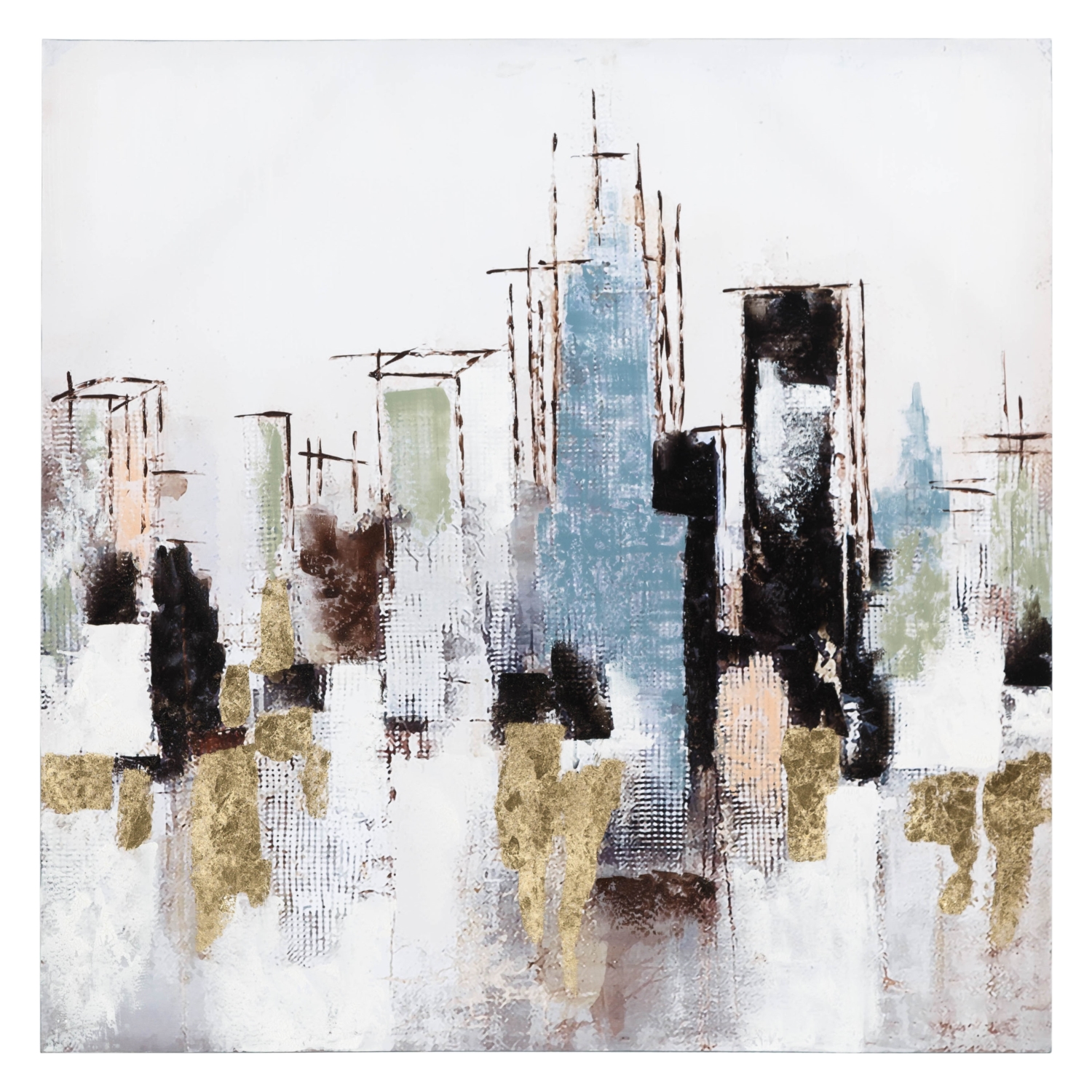 ABSTRACT CITY YAĞLIBOYA TABLO 100X100 CM