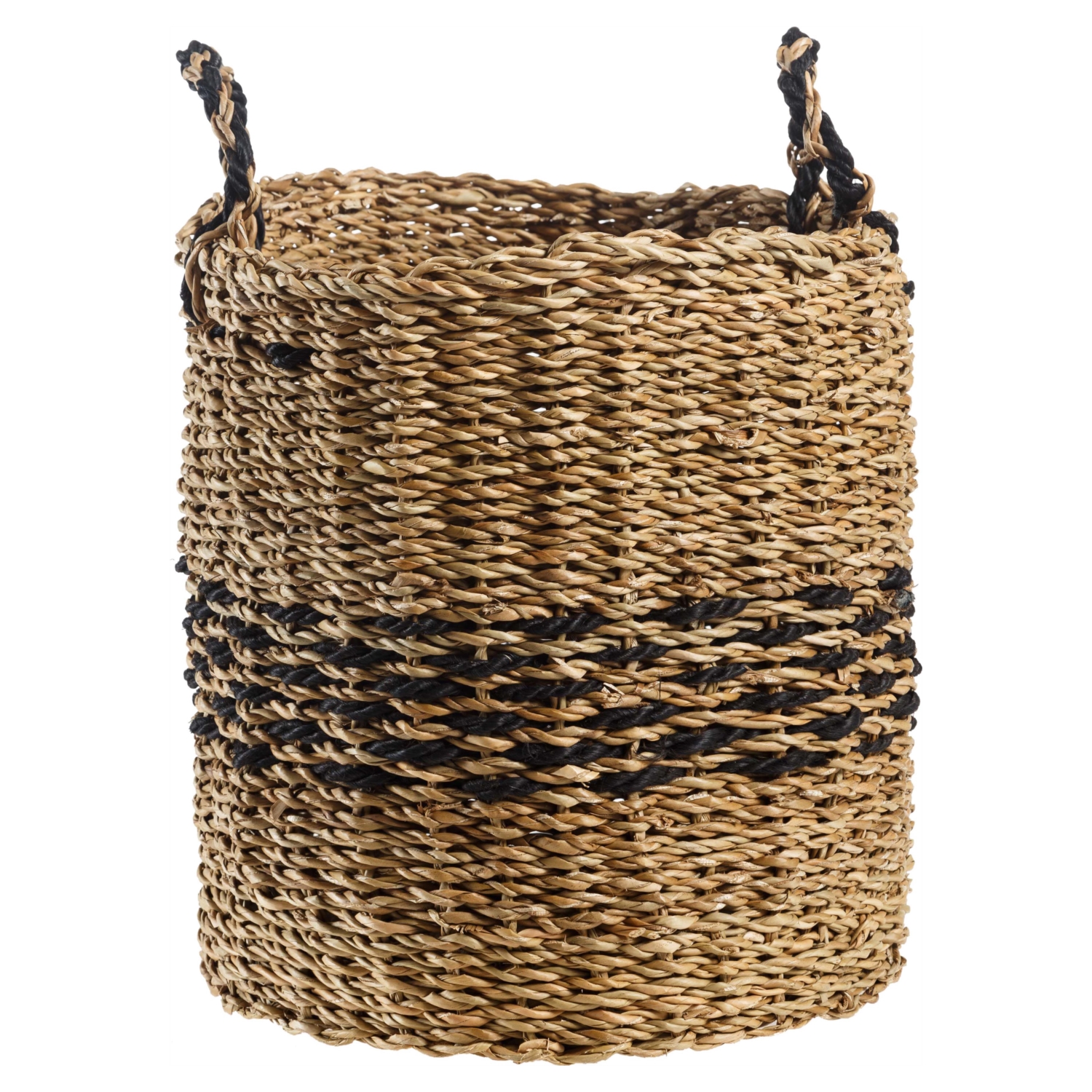 ÇİFT RENK YUVARLAK HASIR SEPET 35X35CM