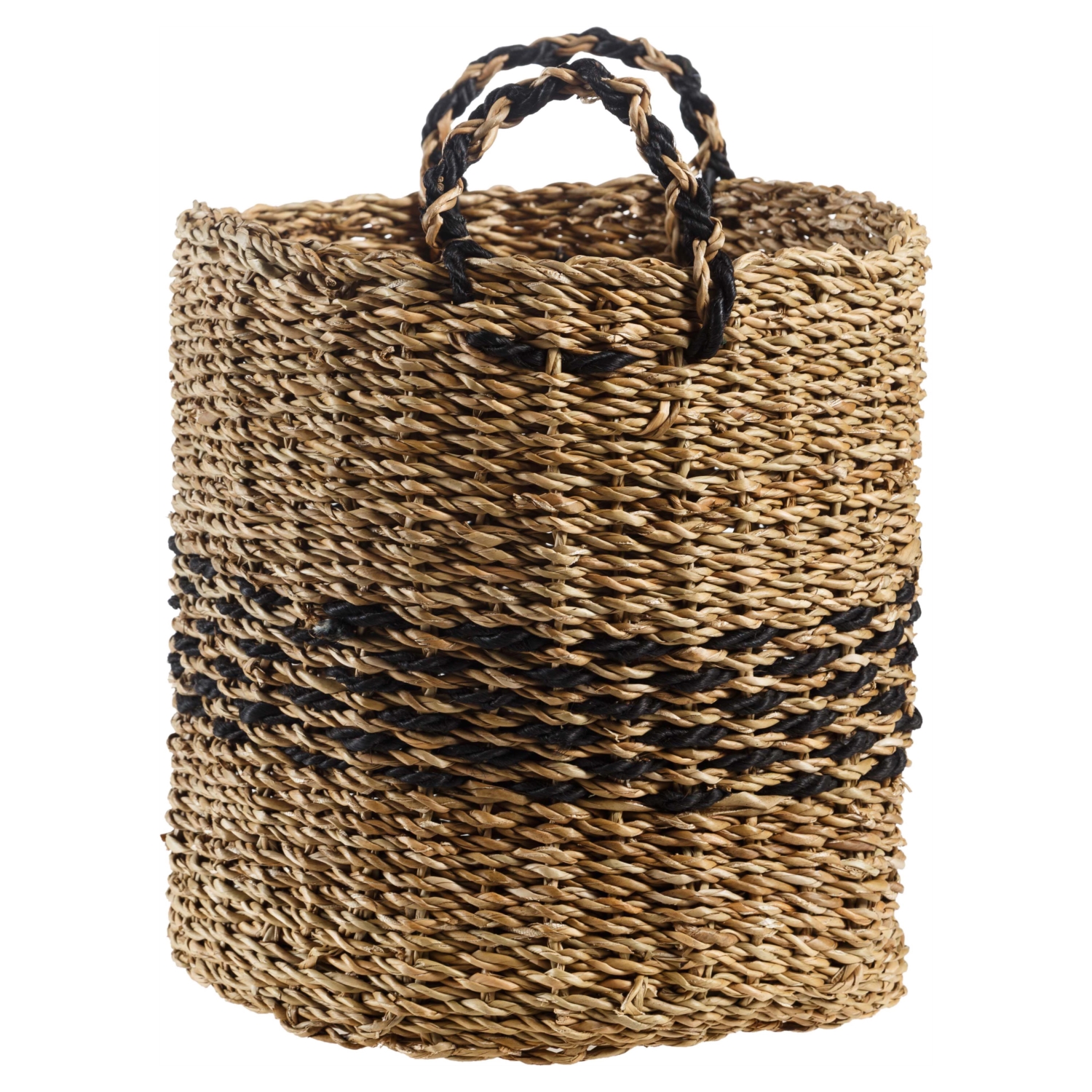 ÇİFT RENK YUVARLAK HASIR SEPET 35X35CM