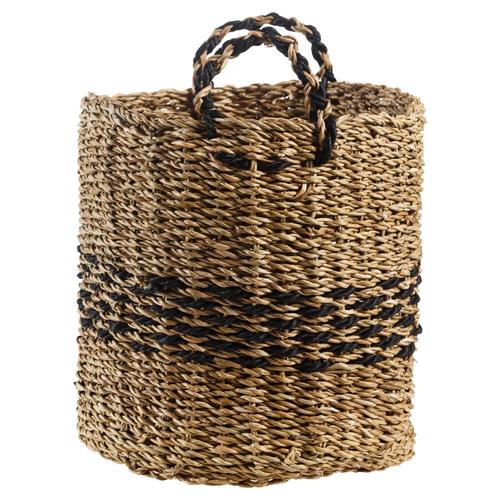  ÇİFT RENK YUVARLAK HASIR SEPET 35X35CM