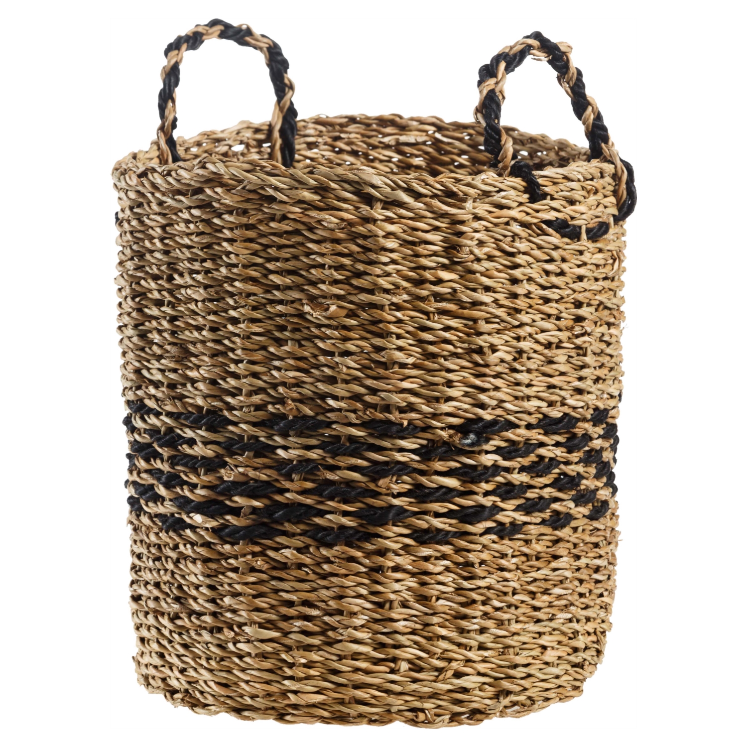 ÇİFT RENK YUVARLAK HASIR SEPET 35X35CM