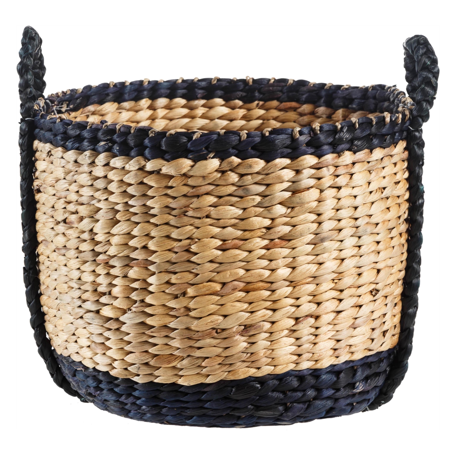 İKİ RENKLİ HASIR SEPET 38X31 CM