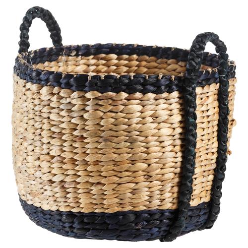  İKİ RENKLİ HASIR SEPET 38X31 CM