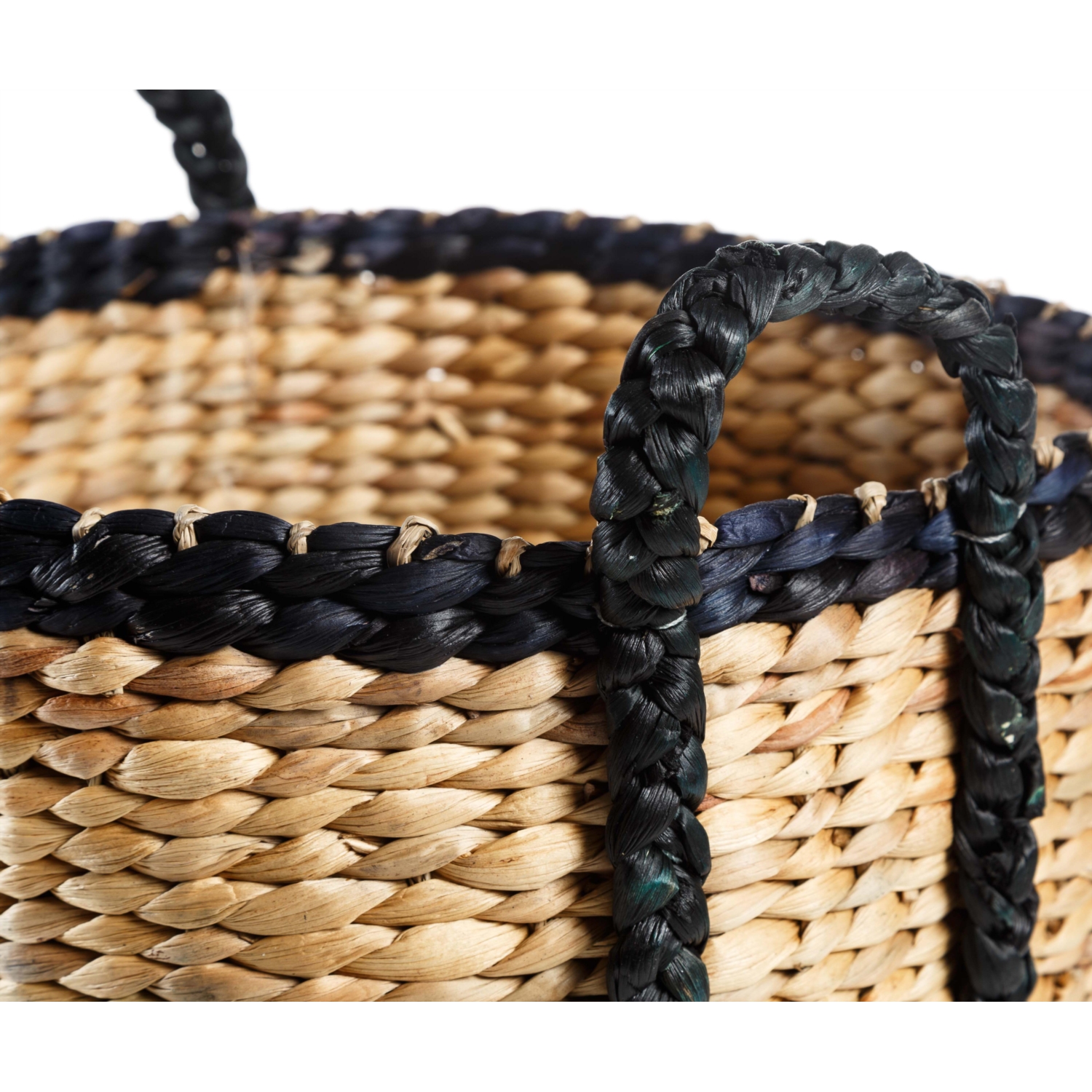 İKİ RENKLİ HASIR SEPET 38X31 CM