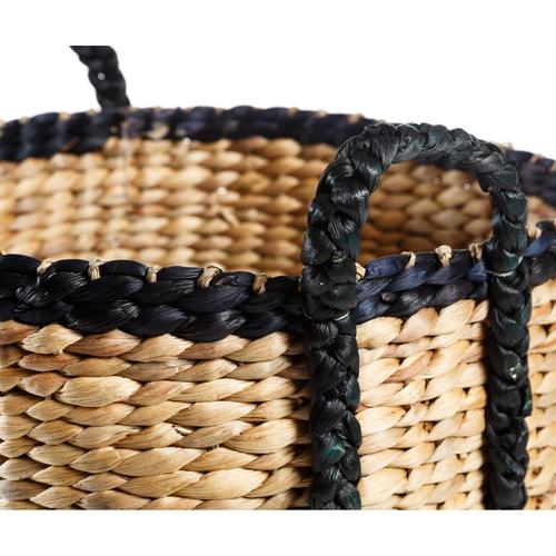  İKİ RENKLİ HASIR SEPET 38X31 CM