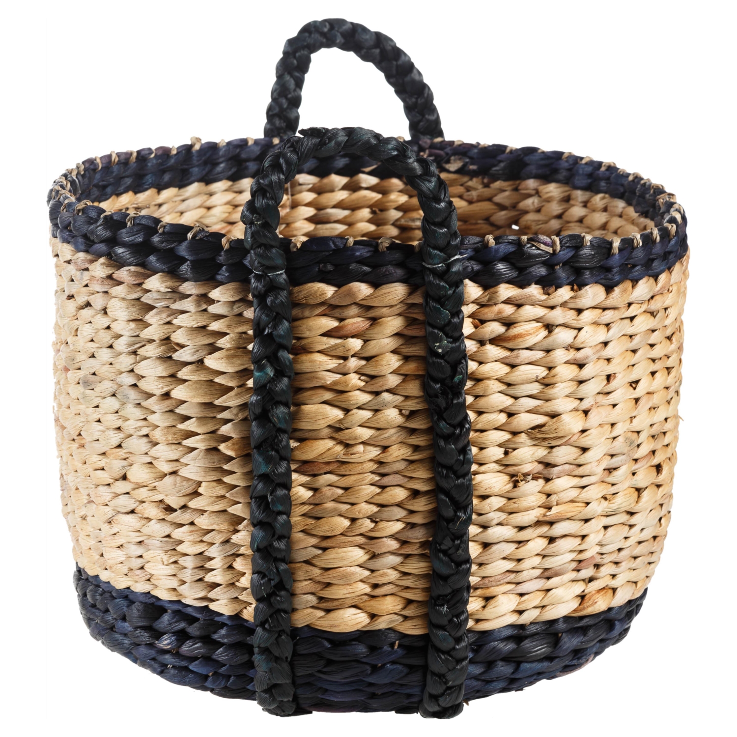 İKİ RENKLİ HASIR SEPET 38X31 CM