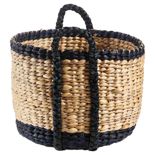  İKİ RENKLİ HASIR SEPET 38X31 CM